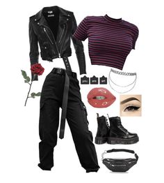 Emo Christmas Outfits, Yungblud Outfit Ideas, Black Inspired Outfits, Edgy Outfits Grunge, Punk Style Outfits, 2000s Outfit, 2000s Clothes, Rock Outfits, Looks Black