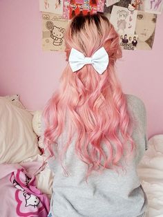 Photo Curly Hair Fashion, Fashion Hairstyles, Cut Her Hair, Hair Color Pink, Girls Braids, Fancy Hairstyles, Pastel Hair, Hair Fashion, Pony Hair