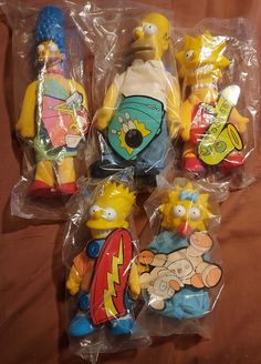 the simpsons characters are wrapped in plastic