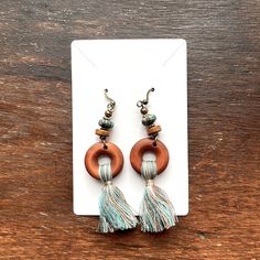 Wooden Bead Earrings! Never Worn! Bundle And Save! Wooden Bead Earrings, Wooden Bead Jewelry, Bead Jewelry, Beaded Jewelry Diy, Wooden Jewelry, Bead Earrings, Earrings Color, Diy Earrings, Diy Beads