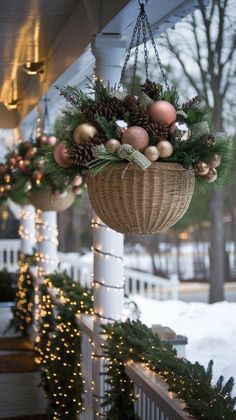 Outdoor Christmas Porch, Christmas Porch Decorating Ideas, Christmas Window Boxes, Christmas Entry, Christmas Porch Decor Ideas, Porch Decorating Ideas, Christmas Porch Decor