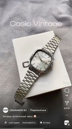 Square Watches For Men, Casio Watch Aesthetic, Trendy Watches Women, Casio Watch Women, Casio Vintage Watch, Stylish Watches Men, Casio Vintage, Classy Watch, Trendy Watches