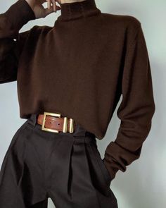 Fancy Dinner Date Outfit Men, Soft Dark Academia Aesthetic Outfits, Masculine Dresses, Turtle Neck Outfits, Colourful Blouse, New York Winter Fashion, New York Winter