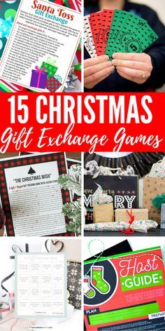 christmas gift exchange games with text overlay