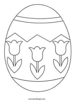 an easter egg with flowers in the middle and two smaller ones on it's side