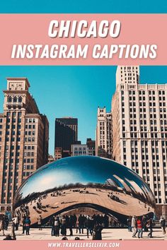 Chicago Instagram captions Insta Captions For Chicago, Chicago Captions Instagram, Chicago Quotes, Instagram Captions Cute, Millenium Park Chicago, Puns Quotes, Chicago Itinerary