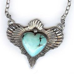 To All That Is Fragile Rhino Horn Necklace – Sweet Bird Studio Sacred Heart With Wings, Jesus Jewelry, Silver Pendant Lamp, Found Object Jewelry, Turquoise Jewellery, Wings Necklace, Jewelry Stones, Retail Displays, Dainty Diamond Necklace