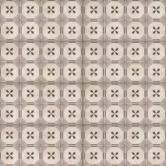 a white and brown tile pattern with small squares in the center, on an off - white background