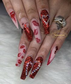 Bling Acrylic Nails, Nail Design, Cute Nails, Acrylic Nails, Design