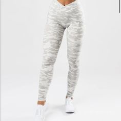 Alphalete Surface Power White Camo Print That They Don’t Sell Anymore . Worn Once And Didn’t Like How They Fit Me. Pretty Much Brand New. Size S. Cross Waistband And White Camo Pattern. Grey Camo Leggings Outfit, Gray Camo Leggings Outfit, Lululemon Leggings Camo, Lulu Lemon Camo Leggings, Camo Leggings Outfit, Lulemon Leggings Camo, White Camo Leggings, Grey Camo Leggings, Grey Camo