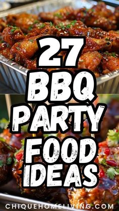 bbq party food ideas with text overlay