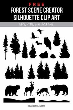 forest scene creator silhouette clip art