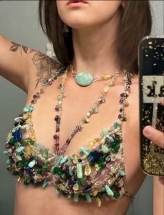 Rave Bra Diy, Monday Wear, Decorated Bras, Drawing Model, Festival Fits