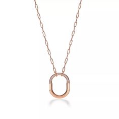 Tiffany Lock Pendant in Rose Gold with Diamonds, Medium | Tiffany & Co. US Bridal Jewelry Necklace, Pendants For Women, Lock Pendant, Love S, What Matters Most, 18k Rose Gold, Link Chain