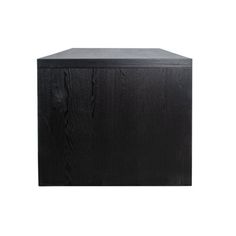 a black wooden box sitting on top of a white background