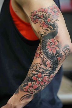 Yakuza Cherry Blossom Tattoo: A Reflection of Elegance and Fragility Yakuza Tattoo, Blossom Tattoo, Cherry Blossom Tattoo, Tattoos With Meaning, Cherry Blossoms, Cherry Blossom, Cherry, Tattoos