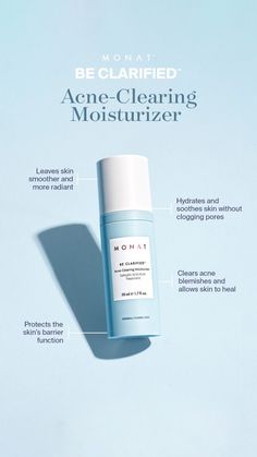 Fight acne + hydrate with this acne fighting moisturizer! Monat Hair Products, Monat Products, Moisturizing Routine, Acne Clearing, Shampoos And Conditioners, Acne Gel, Beauty Video Ideas, Logo Design Inspiration Creative