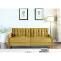 a living room scene with focus on the couch