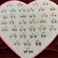 Nwot Golden Stud Earrings Plastic Backs Included Assorted Sizes Choose Any Nine Pairs Gold Earrings Models, Earrings Color, Gold Earrings, Jewelry Earrings, Stud Earrings, Women Jewelry, Models, Gold, Color