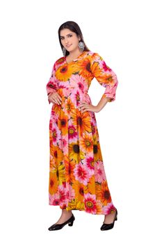 "Elevate your wardrobe with our stunning yellow flower print silk dress for women. Radiating warmth and charm, this dress features a vibrant floral pattern on luxurious silk, making it an ideal choice for both casual and special occasions. Embrace elegance and vibrant style with every wear." FABRIC :- 100% Silk (NON SHEER)Size :-(Medium To 2XL)• Regular Dress Length 55” from shoulder to hemCARE• Hand washing recommended• Gentle machine washSHIPPING• World wide express shipping via DHL express / Fedex Priority Pure Silk Dress, White Kaftan, Silk Caftan, Yellow Flower Print, Black Kaftan, Print Silk Dress, Kaftan Maxi Dress, Vibrant Style, Long Kaftan