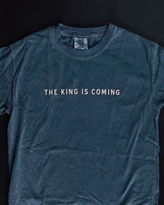 Come Lord Jesus, Jesus Clothes, I Am Coming, Dark Blue Shirt, Christian Shirts Designs, Jesus Is King, Church Shirt, Faith Clothing, Christian Apparel