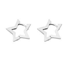 Product Description: 1. Product Name: Star Earrings 2. Product size: A/B:1.4cm(0.55in) C:1.8*1.6cm(0.71*0.63in) 3. Product style: Star 4. Product color: silver,gold 5. Product material: alloy Product features: 1. Made of high quality material, durable and practical. 2. A quick and easy way to dress up your holiday. 3. Use this item to add festive atmosphere to your holiday party. 4. All our products are made with our warm hearts and best wishes. We hope our products can bring a lot of warmth and Earrings Y2k, Star Dangle Earrings, Star Hoop Earrings, Earring Piercing, Y2k Star, Simple Decoration, Star Stud Earrings, Cute Star, Hoops Gold