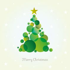 a green christmas tree with stars on it