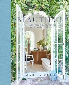 the front cover of a magazine with an open door leading into a room filled with greenery