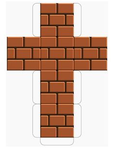 an image of a cross made out of bricks