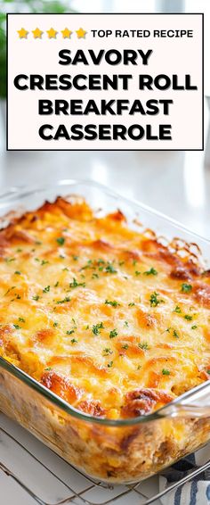 Image for Crescent Roll Breakfast Casserole Crescent Roll Breakfast Bake, Easy Breakfast Casserole Sausage, Crescent Roll Breakfast, Brunch Casserole Recipes, Easy Crescent Rolls, Crescent Roll Breakfast Recipes, Crescent Breakfast, Easy Breakfast Casserole, Easy Breakfast Casserole Recipes