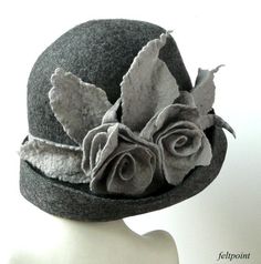 Grey felt hat Cloche Felted Hat felt hat Cloche Hat Flapper Hat Art Hat Gray Hat La belle epoque Art Deco 1920s hat Art Hats Grey hat cloche 1920's hat Women wool hat Mother of the bride Hats&Caps Accessories Handmade Great, very flattering hat ! Adapts to the head ! Special and unique ! Sophisticated and elegant ! I can make this hat in other colors and sizes. Made just for you As the base for my works I use great materials like highest quality Australian merino wool (18 micro). All my work Vintage Gray Hat, Winter Wedding Cloche Hat With Short Brim, Winter Wedding Cloche Mini Hat, Vintage Winter Cloche Hat For Wedding, Vintage Winter Wedding Cloche Hat, Elegant Handmade Cap Style Hat, Winter Wedding Brimmed Cloche Hat, Elegant Handmade Cap Hat, Winter Wedding Cloche Hat