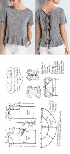 an image of a woman's top sewing pattern