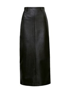 Chic black thick matte leather skirt with belt loop waist and slit back hem. This classic silhouette is a sleek and timeless look that is sure to be a go-to in your wardrobe. Brand Pixie Market 100% faux leather Fully linedSize XS waist 24" hips 35.5"Size S waist 26"hips 37"Size M waist 28" hips 39.5"Size L waist 30.5" hips 41"Total length 36.5"Model is wearing a size small and model's height is 5.10" Black Leather Maxi Skirt, Leather Skirt Outfit 2023, Black Leather Long Skirt, Maxi Leather Skirt Outfit, Leather Skirt Long, Maxi Leather Skirt, Leather Long Skirt, Midi Leather Skirt, Leather Maxi Skirt