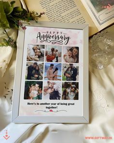 ₹349 free shipping! Check out our latest creations for anniversary! ✨ 💻 Visit our website for more designs: www.giftway.in 📲 WhatsApp us for custom orders: 7303-8863-16 Personalize your frame with images, text, names, and wishes. Order yours now and make your memories even more special! #giftway #anniversarygift #photoframe #customgifts #personalisedframes #giftwayspecial #personalizedgifts #giftideas #gift #giftsforher #customizedgifts #giftsforhim Wall Cards Aesthetic, Anniversary Photo Frame Ideas, Happy Anniversary Frame, Happy Anniversary Photo Frame, Boyfriend Picture Frame, Diy Cards For Boyfriend, Happy Anniversary Photos, Anniversary Wishes For Husband, Frames Diy Crafts