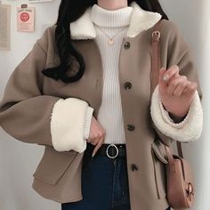 Cute Coats, Winter Fashion Outfits, Fleece Jacket