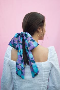 "A must have accessory you can wear all year long with endless ways to style on hair, neck, waist, handbags, you name it, printed in one of my best selling textile designs the \"Lemony Blue\". The possibilities are endless! -Multipurpose & easy to style -Lemons blue & purple print -Measures appr: 10cm x 194cm -Soft, lightweight Crepe de Chine fabric (printed with Eco-friendly inks) More hair scarf designs: https://www.etsy.com/shop/CherryAndMint?ref=seller-platform-mcnav&section_id=2 Trendy Blue Scarves For Gifts, Trendy Blue Scarf For Gift, Trendy Blue Scarf As Gift, Blue Trendy Silk Scarf For Spring, Trendy Blue Scarves For Summer, Blue Trendy Scarves For Spring, Trendy Rectangular Silk Scarf, Chic Blue Scarves For Gifts, Trendy Blue Silk Scarf For Summer