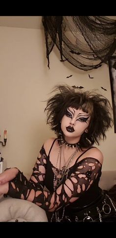 Teased Hair Goth, Trad Goth Hair Tutorial, Tras Goth Makeup, Trad Goth Makeup Tutorial, Goth Valentines Makeup, Trad Goth Hair, Traditional Goth Makeup, Goth Names, Colorful Goth