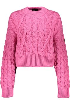 Ribbed neckline, cuffs and hemcable-knit design100% virgin woolComposition: 100% % Virgin Wool Apres Ski Wear, Moncler Grenoble, Wife Life, Sweater Collection, Italian Outfits, Knit Turtleneck, Sweater Design, Ski Wear, Wool Sweater