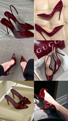 #cherryredaesthetic cherry red highheels, cherry red high heels Cherry Red Style, Cherry Red Shoes, Cherry Red Heels, Cherry Heels, Cherry Shoes, Silly Clothes, Pretty Heels, Fancy Heels, Luxury Heels