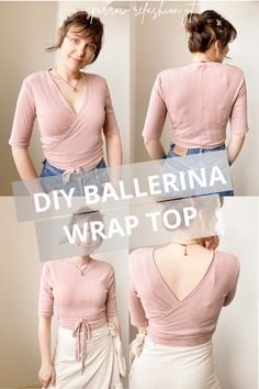 AnielskaAniela: A Blog for Sewing Lovers and DIY Enthusiasts: Sewing Tutorial: Ballerina Wrap Top with free pdf pattern Ballerina Wrap Top, Wrap Top Sewing Pattern, Wrap Top Pattern, Sparrow Refashion, Dress Sewing Patterns Free, Modern Sewing Patterns, Free Pdf Sewing Patterns