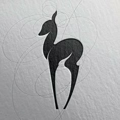 the logo for an art gallery is designed to look like a dog's head