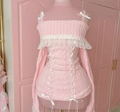 Kawaii Outfit Ideas, Handmade Sweater, Kawaii Fashion Outfits, Kawaii Clothes, Kawaii Fashion, Pink Sweater, Look Cool