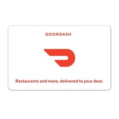 the doordash restaurant and more, delivered to your door sticker is shown