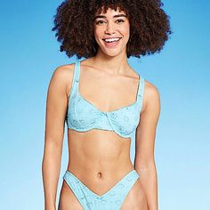 Nwt Wild Fable Women's Pointelle Coquette Lace Light Blue Underwire Bikini Top Size M New With Tags Pointelle Underwire Bikini Top From Wild Fable In A Solid Hue. Made From Soft Fabric With Spandex And Full Lining For Stretchy Comfort In And Out Of Water. Removable Cups Offer Customizable Coverage. Back Hook Provides Secure Wear. Eyelet Details And Front Bow Complete The Look. Open To Offers, Same Day Shipping! Tags: Brand New, With Tags, Wild Fable, Women's, Pointelle Lace, Light Blue, Underwir Light Blue Underwire Swimwear For Summer, Blue Summer Bra For Poolside, Blue Bra For Poolside And Summer, Summer Poolside Blue Bra, Blue Swim Bra For Summer, Blue Beach Bra With Adjustable Straps, Summer Beachwear Blue Bra, Blue Beachwear Bra For Swimming, Blue Summer Bra For Vacation