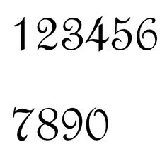 two numbers that are black and white with one number in the middle on each side