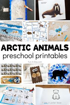 the arctic animals preschool printables and activities