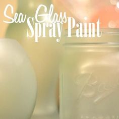 an image of sea glass spray paint with text overlaying the top and bottom