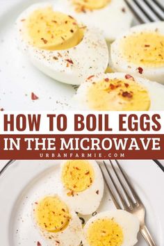 Skip the stovetop! This easy kitchen guide shows you How To Boil Eggs in the Microwave for a convenient way to get perfectly boiled eggs. In just 8 minutes, enjoy easy prep and easy clean up! Egg Cooker Recipes, Boiled Egg In Microwave, Egg In The Microwave, Easy Microwave Desserts, Eggs In The Microwave, How To Boil Eggs, Boil Eggs, Making Hard Boiled Eggs, Easy Egg Recipes