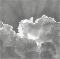 black and white photograph of clouds in the sky