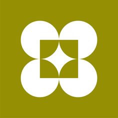 the letter b is made up of three overlapping circles in white on a green background